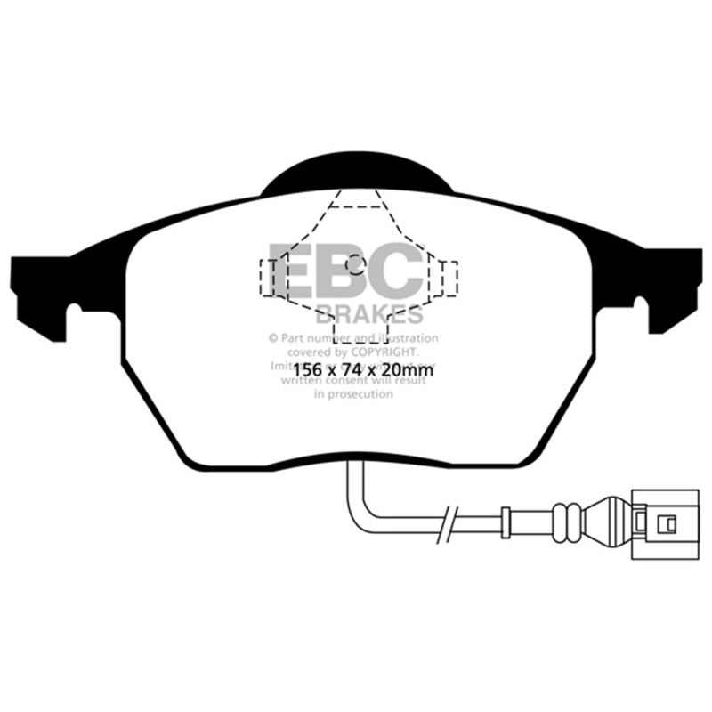 EBC 99-05 Volkswagen Beetle 1.8 Turbo Greenstuff Front Brake Pads