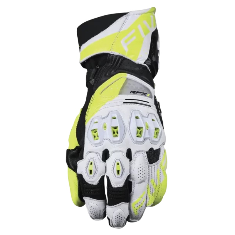 FIVE RFX-1 EVO GLOVES – WHITE/FLURO YELLOW S