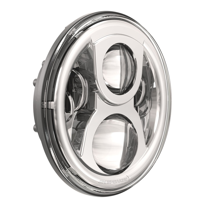 JW Speaker 826-05049 8700 Ev2-S Headlamp 7″ Chr Bezel
