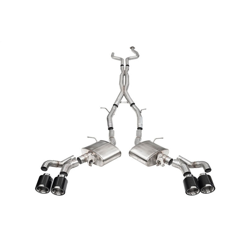 Corsa 2022-25 Cadillac CT5 V Blackwing 3in. Cat-Back w/ Act. Exh. – Dbl X-Pipe – Twin 4.5in. CF Tips