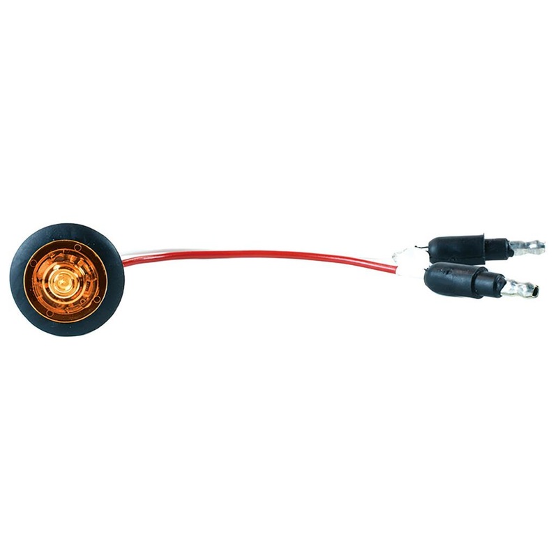 Grote Micronova LED Marker Light – Round with Grommet – 1.1in. Wide – Amber 49323