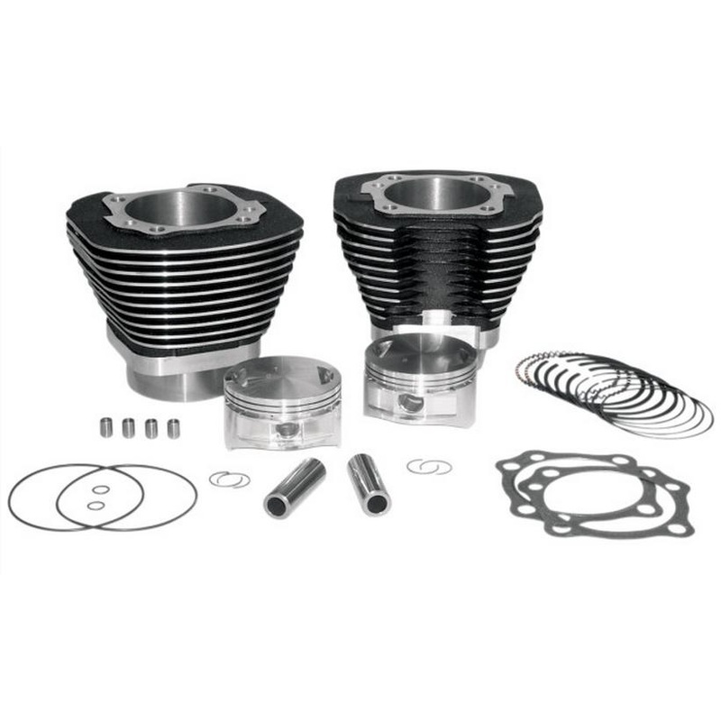 S&S Cycle 97in. Big Bore Kit for 88in. Motors – Black Powder-Coat 910-0205