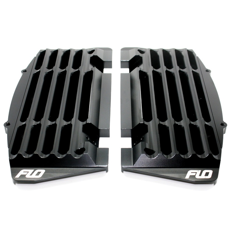 Flo Motorsports 122-8076 High Flow Radiator Braces Black