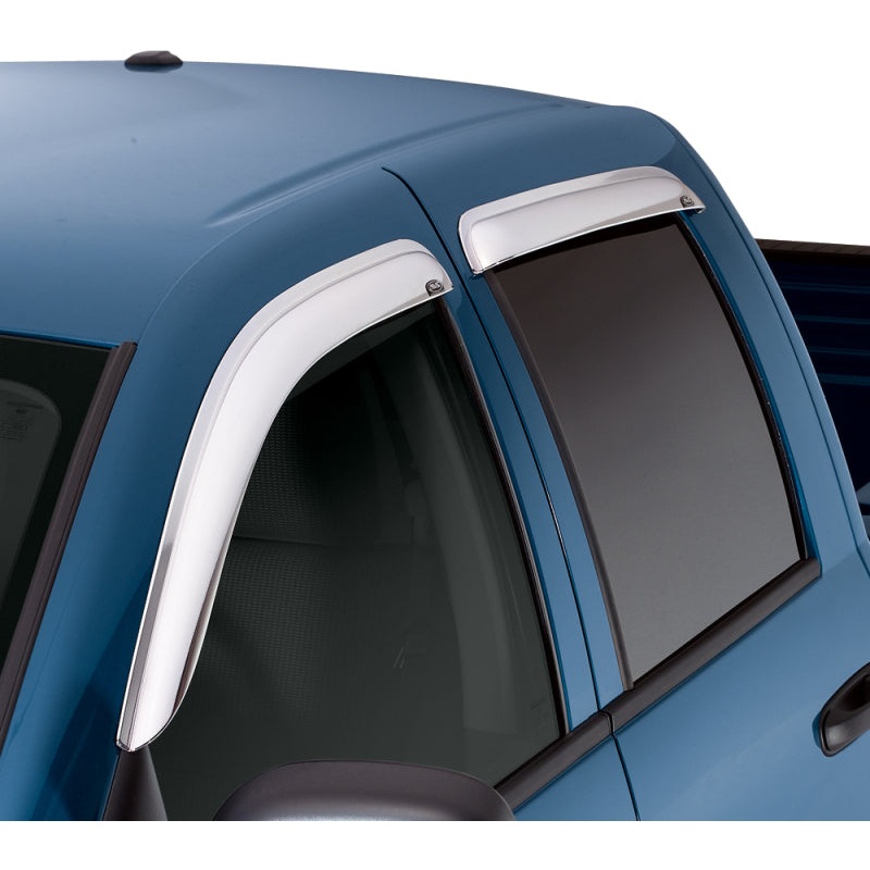 AVS 2019 RAM 1500 Crew Cab Ventvisor Outside Mount Front & Rear Window Deflectors 4pc – Chrome