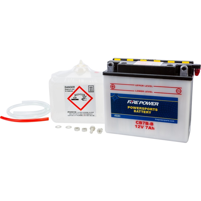 Fire Power Conventional 12V Heavy Duty Battery With Acid Pack CB7B-B