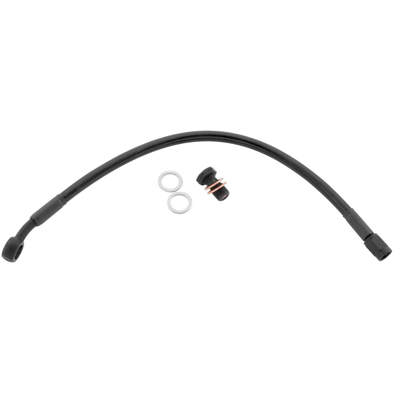 Goodridge Ebony 2 Front Brake Line Kit – +6in. Length HD0127-1FPBK+6