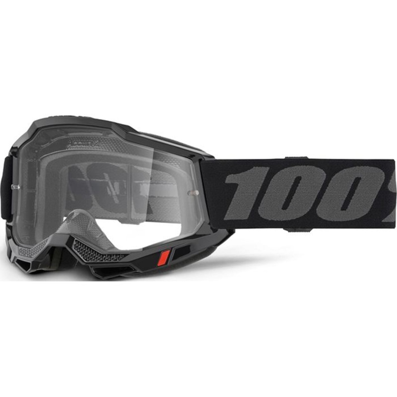 100% ACCURI 2 OTG BLACK GOGGLE – CLEAR LENS
