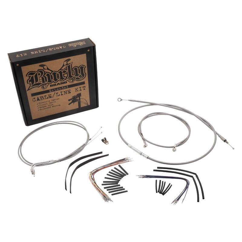 Burly Brand Cable and Brake Line Kit – Stainless Braid B30-1296