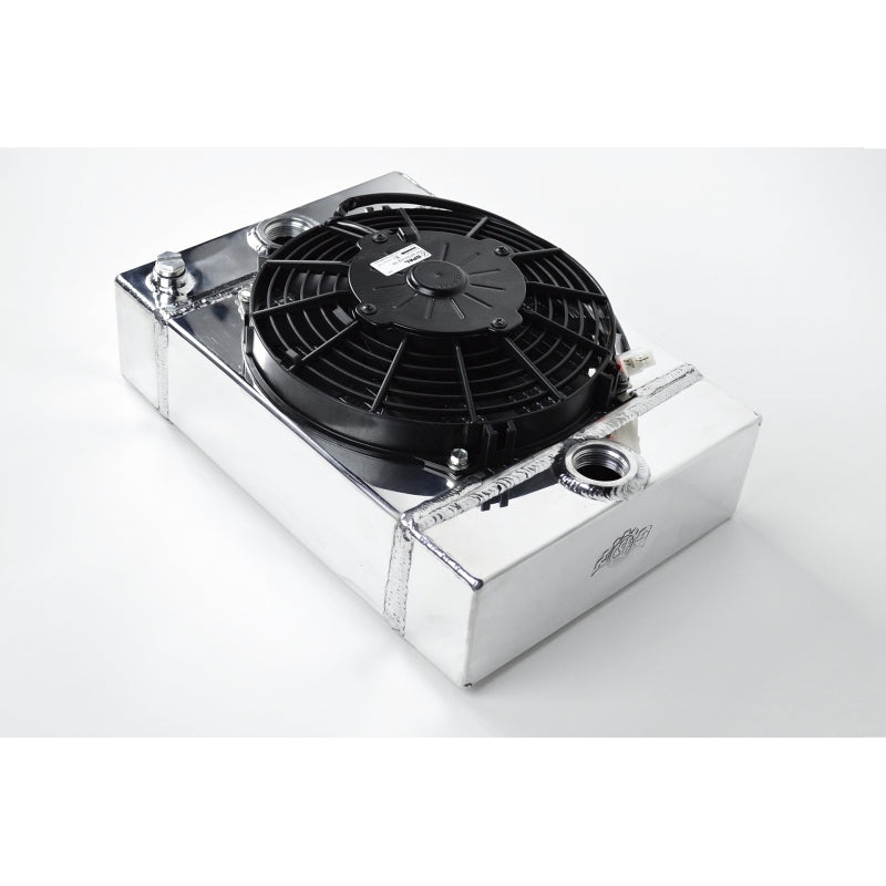 CSF Universal Drag Race / Tuck Radiator w/9in Spal Fan – 10.5in H x 10in L x 3.6in W