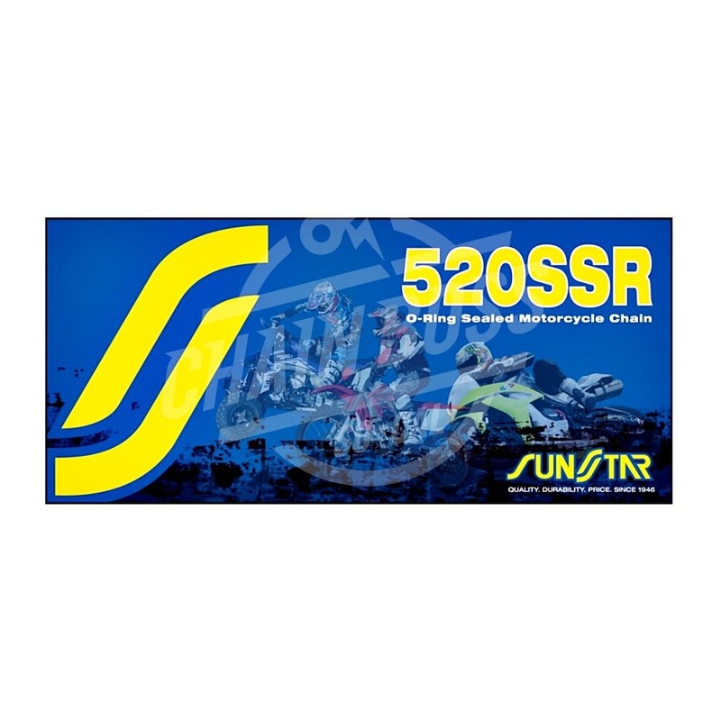 Sunstar 520 x 100 Links SSR Series Oring Sealed Natural Drive Chain