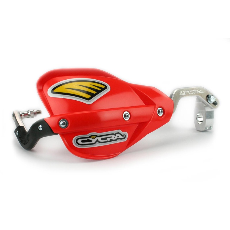 Cycra Probend CRM Racer Pack Handshield w/ Center Reach Mount – 1-1/8in. U-Clamp – Red 1CYC-7402-32X