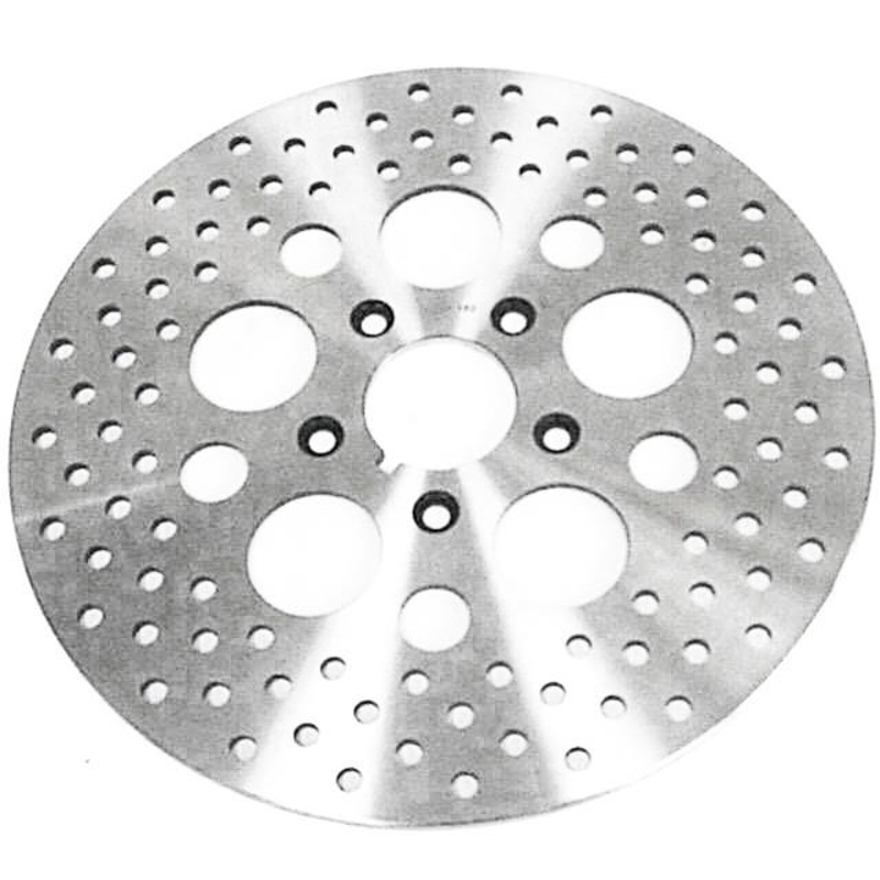 HardDrive Drilled Vented Front Brake Rotor – Vented Stainless Steel 144088