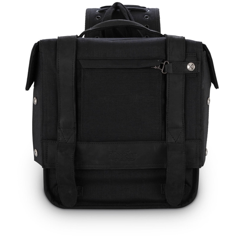 Burly Brand 750-05507 Throwover Saddlebag Black