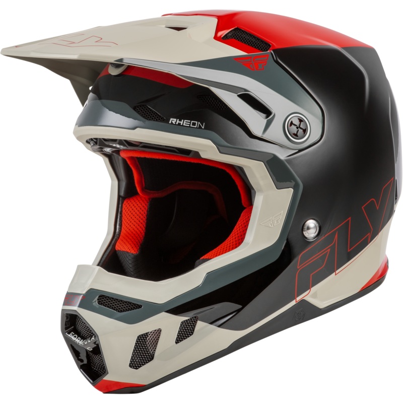 Fly Racing 73-4353M Formula Cc Glide Helmet Black/Red/Grey Md