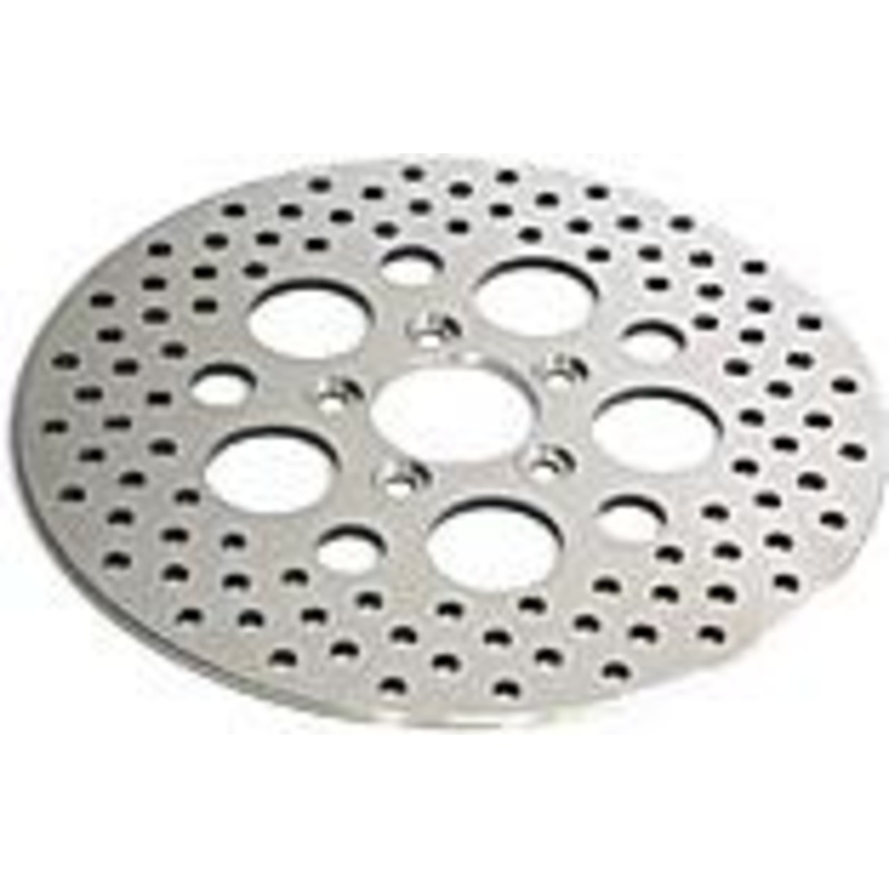 HardDrive Drilled Vented Front Brake Rotor – Stainless Steel Polished 144602