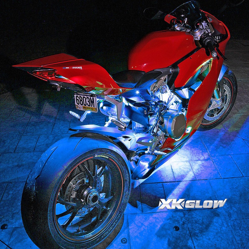 XK Glow Motorcycle LED Accent Light 7 Color Kit – 8 pc XK034015