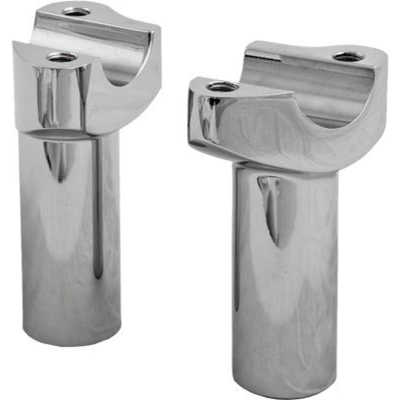 HardDrive Forged Straight Handlebar Risers – 4-1/2in. Rise – Chrome H57-6076CF-4.5