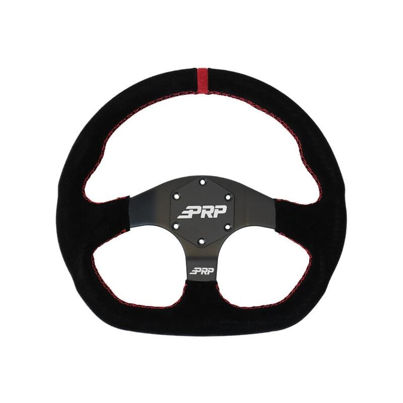 PRP Comp-R D-Shape Suede Steering Wheel – Red