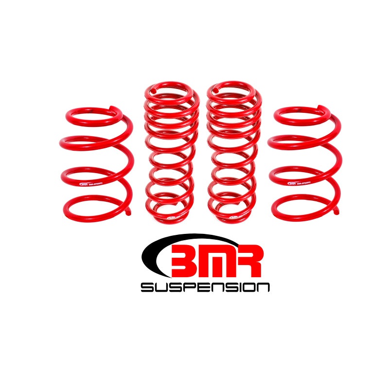 BMR 05-14 S197 Mustang GT Handling Version Lowering Springs (Set Of 4) – Red
