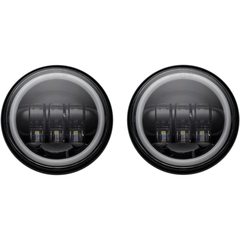 Custom Dynamics 4.5in. LED Halo Passing Lamps – Black CD-45-B