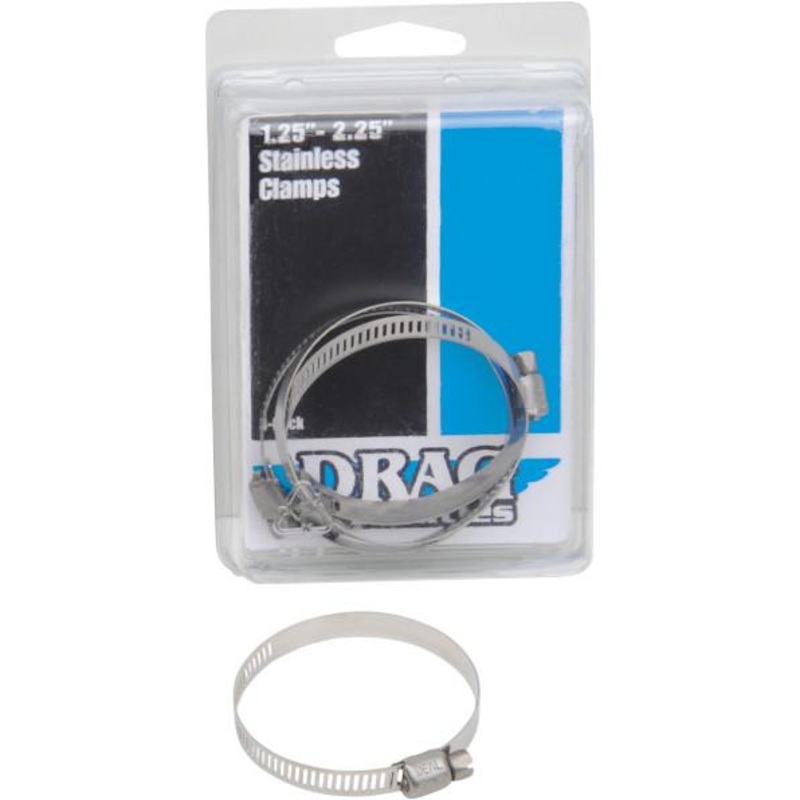 Drag Specialties Stainless Steel Worm Clamps – 1.25in.-2.25in. Diameter 114-6228
