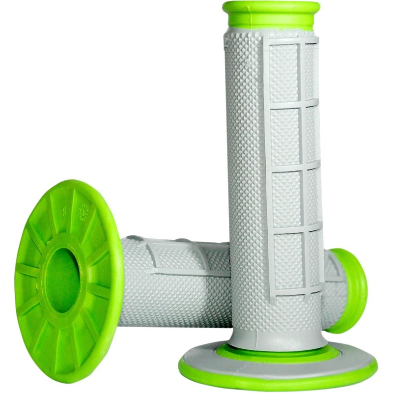 Renthal Dual Compound Grips – Gray/Green G191