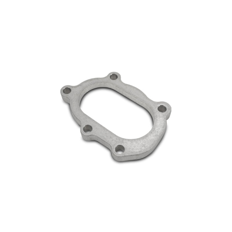 Vibrant GT25R / GT28R Discharge Flange with Oval Outlet (5 Bolt) T304 SS 1/2in Thick