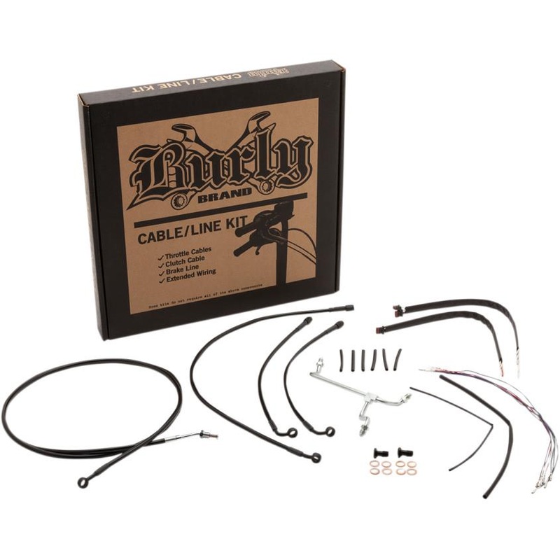 Burly Brand Handlebar Cable/Line Install Kit – Black B30-1182