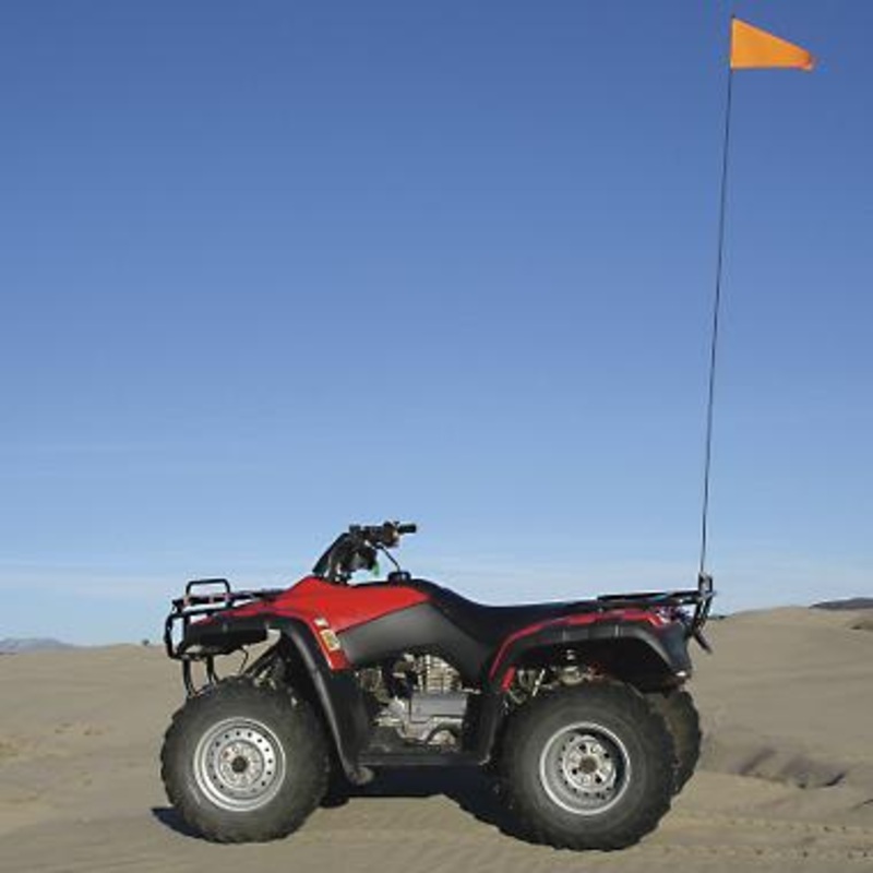 Safety Vehicle Emblem Flag With Black Fiberglass Pole – 6ft. pole (1-pc.) 9B BLACK