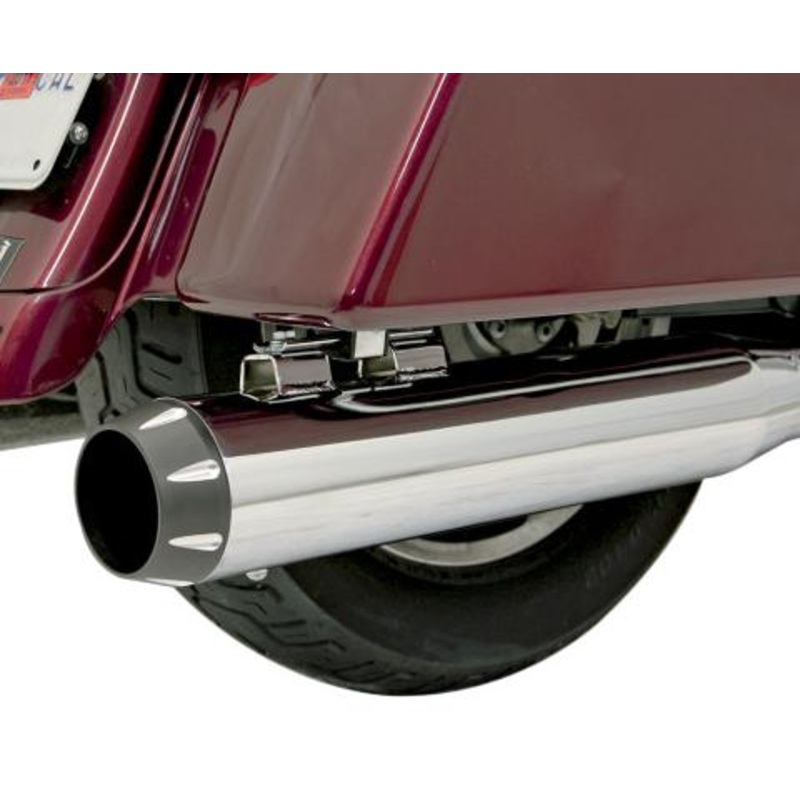 Bassani Manufacturing End Cap for 4in. Quick Change Series Slip-On – Black – Fluted BE40R