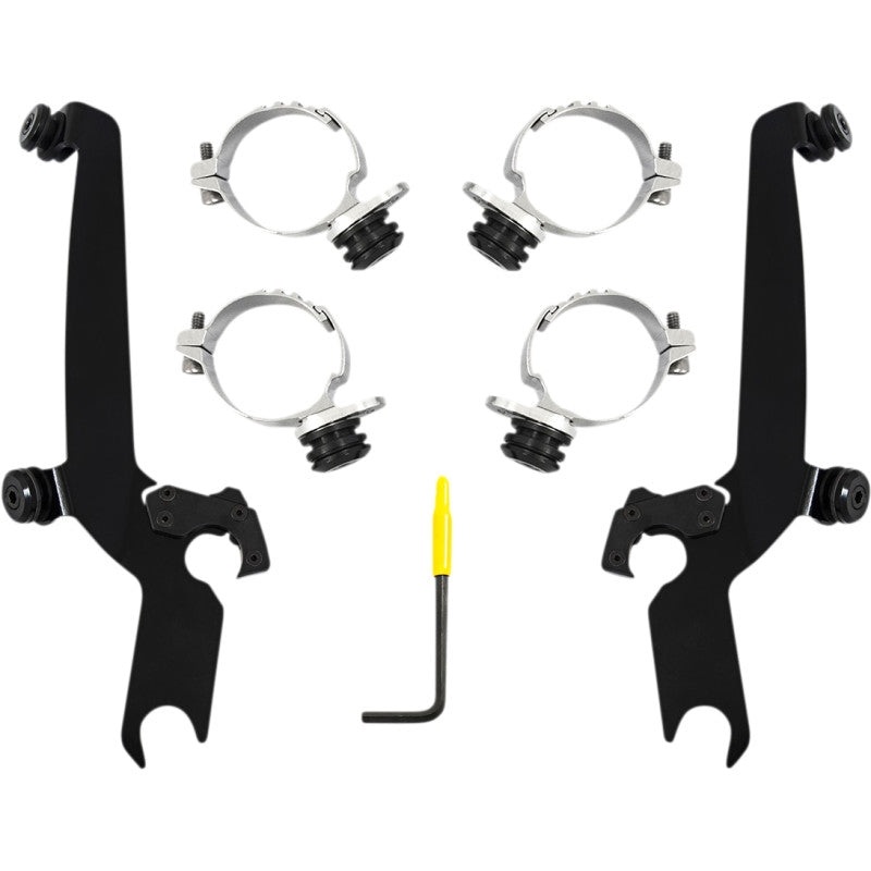 Memphis Shades Trigger-Lock Mount Kit for Sportshield Windshields – Black MEB2055