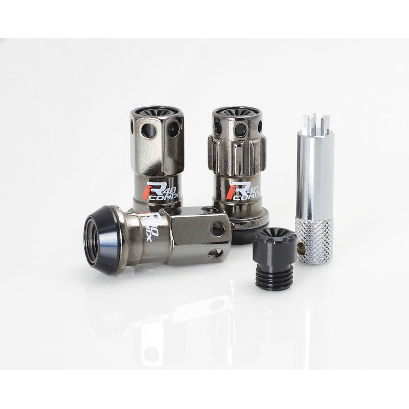 Project Kics 12X1.25 R40 Iconix Classical Lug Nuts w/ Black Plastic Cap – 16+4