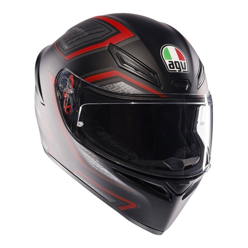 AGV K1 S SLING HELMET – MATT BLACK/RED XS
