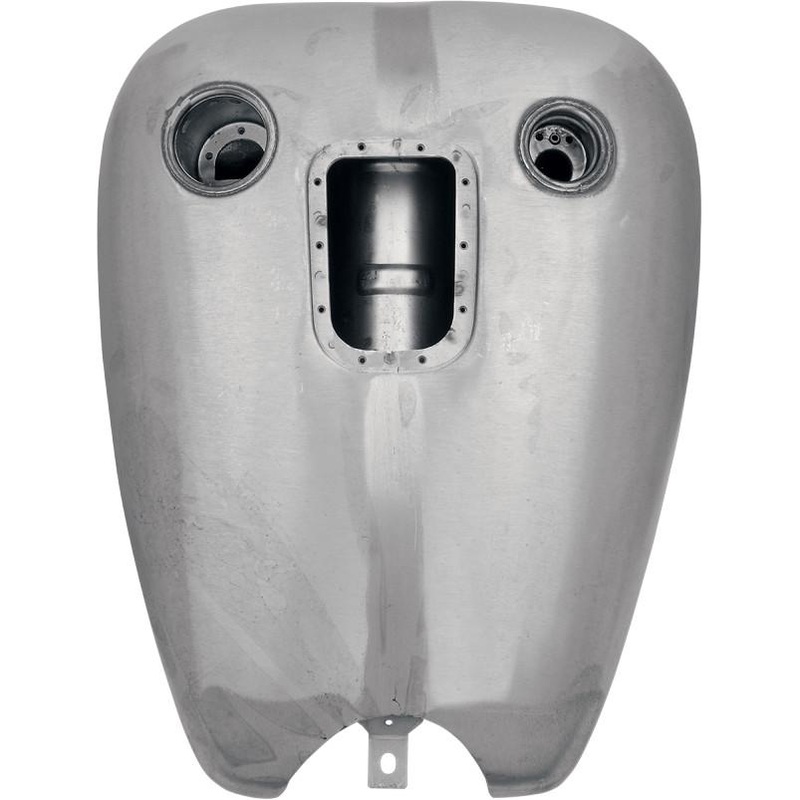 Drag Specialties Dash Style One-Piece Gas Tank w/ One Screw & Dummy Bung for OEM Gas Gauge – 2in. Extended 012844