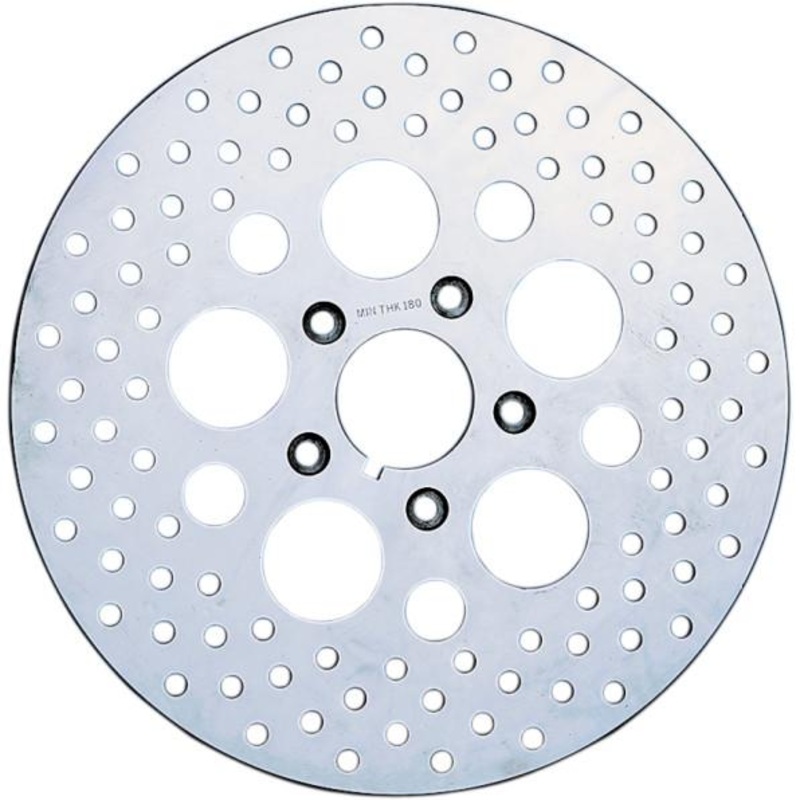 Drag Specialties Polished Stainless Steel Drilled Brake Rotor 060171ASP-BC648