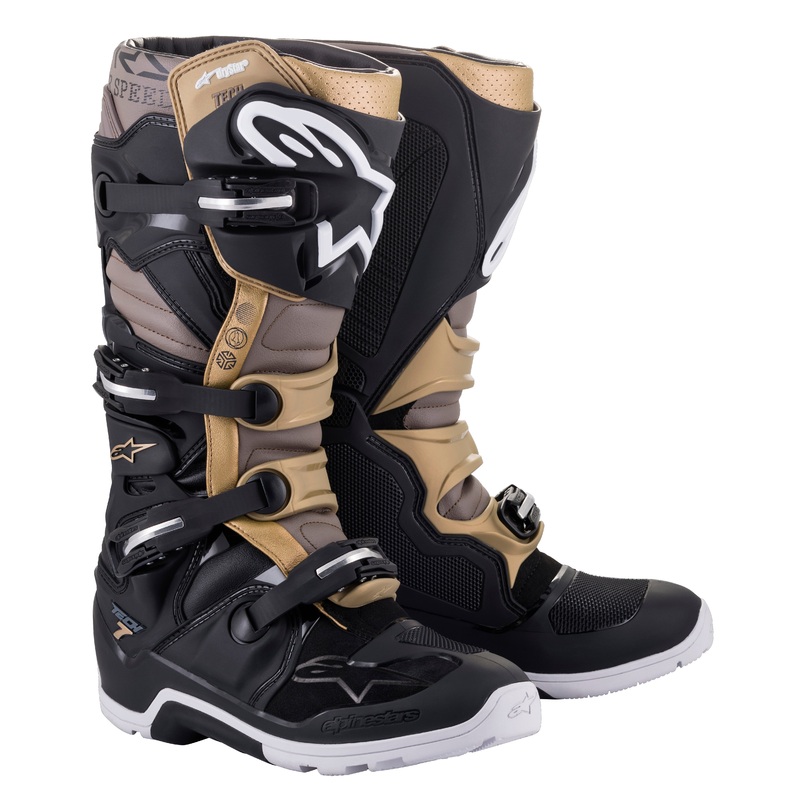 alpine star 482-29013 Tech 7 Enduro Ds Boots Black/Grey/Gold Sz 13