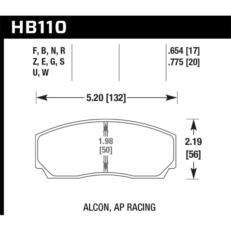 Hawk AP CP5200 Caliper HPS Street Brake Pads