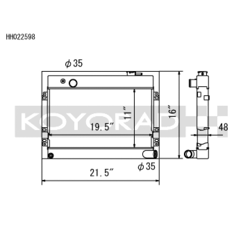 Koyo 68-73 Datsun 510 1.6L (MT) Radiator