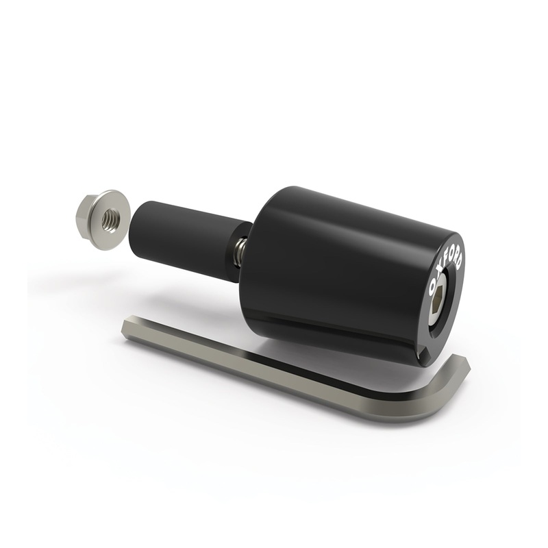 Oxford Handlebar End Weights – Black Anodised 67g (Pair)