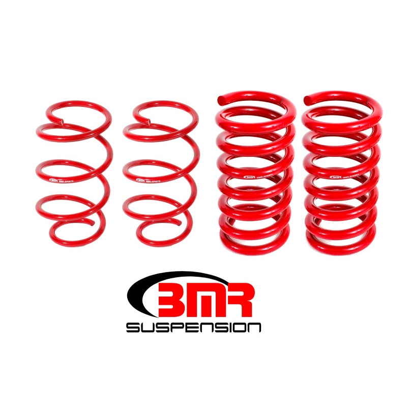 BMR 15-17 S550 Mustang Drag Version Lowering Springs (Set Of 4) – Red