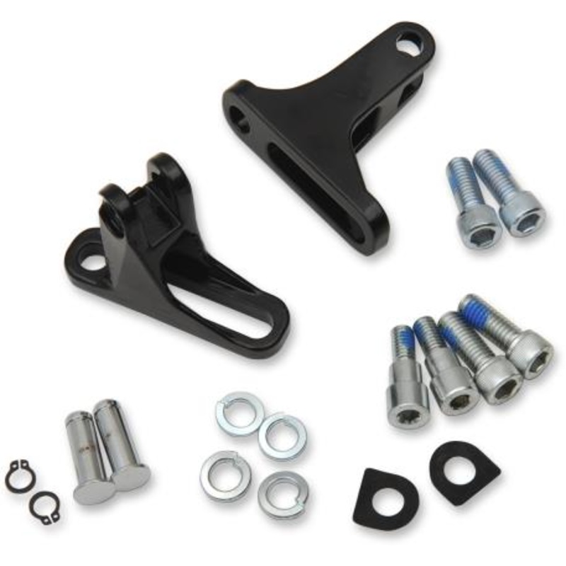 Drag Specialties Short Passenger Footpeg Mount Kit – Gloss Black 1621-0785