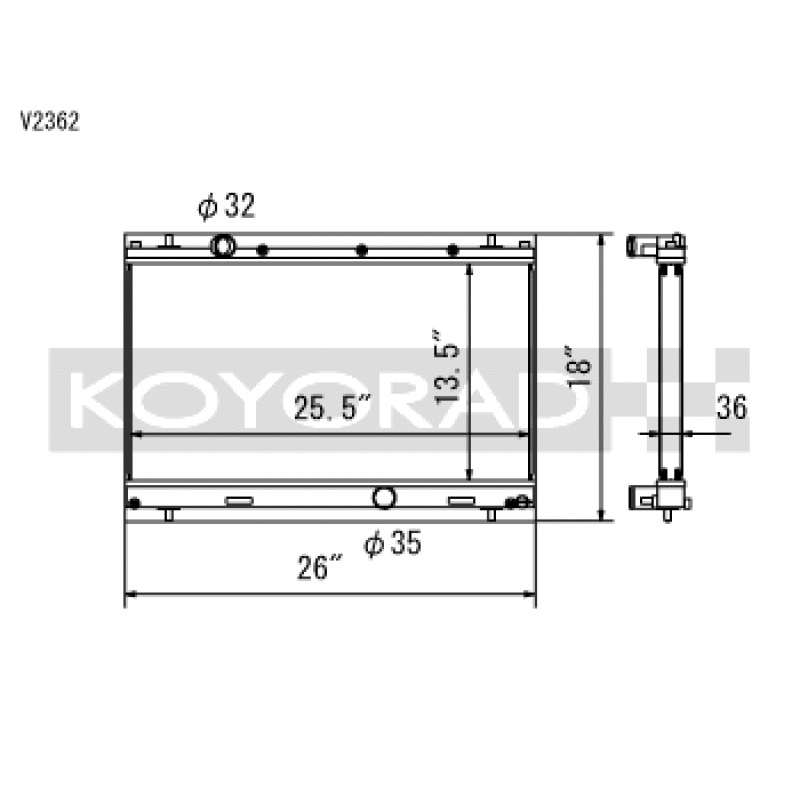 Koyo 03-05 Dodge SRT-4 2.4L Turbo (MT) Radiator