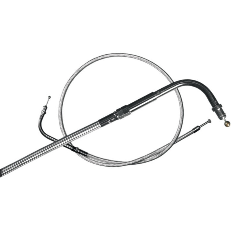 Magnum Alternative Length Polished Stainless Braided Idle Cable – 45 1/2in. 54216