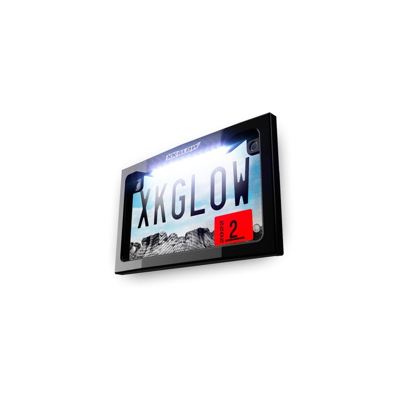 XK Glow Lighted License Plate Frame – Black XK034019-B