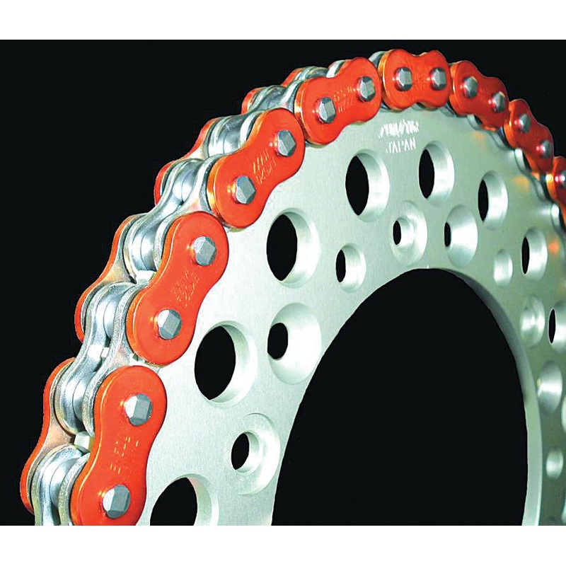 EK Chain 520 ZVX3 Series ZX-Ring Chain – 120 Links – Orange 520ZVX3-120AO