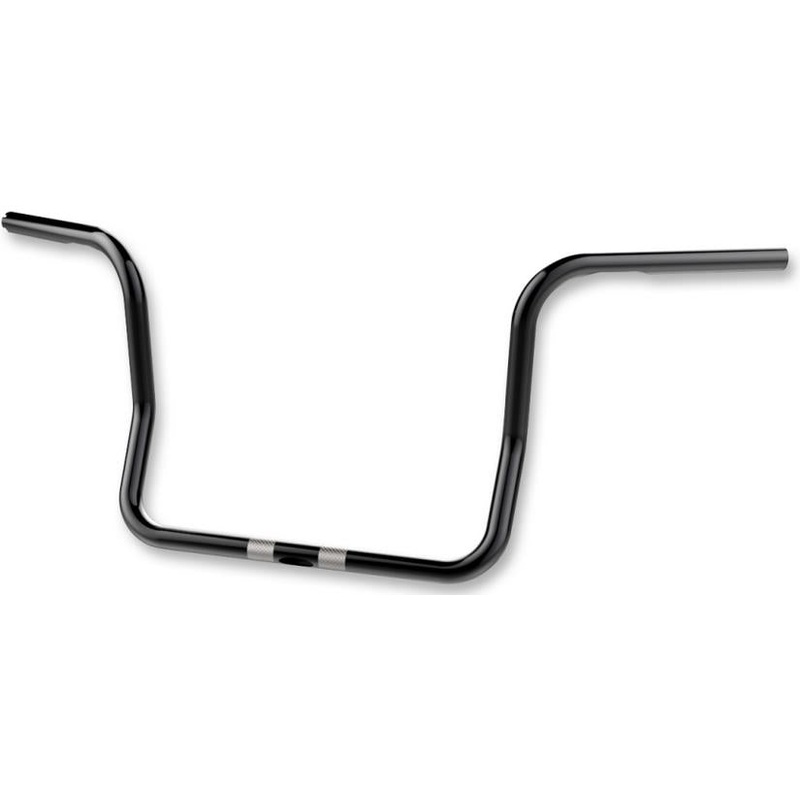 Khrome Werks 1in. Bagger Bobber Ape Hanger Handlebar – 12in. – Dimpled and Drilled – Black 300851
