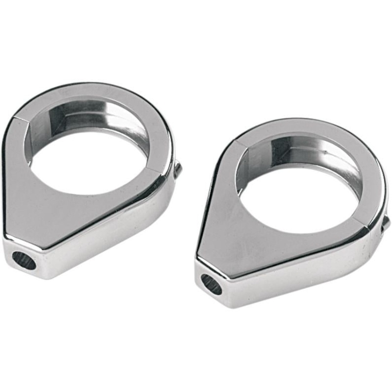 Drag Specialties Turn Signal Fork Clamps – 41mm – Chrome 12-6049-41BC114