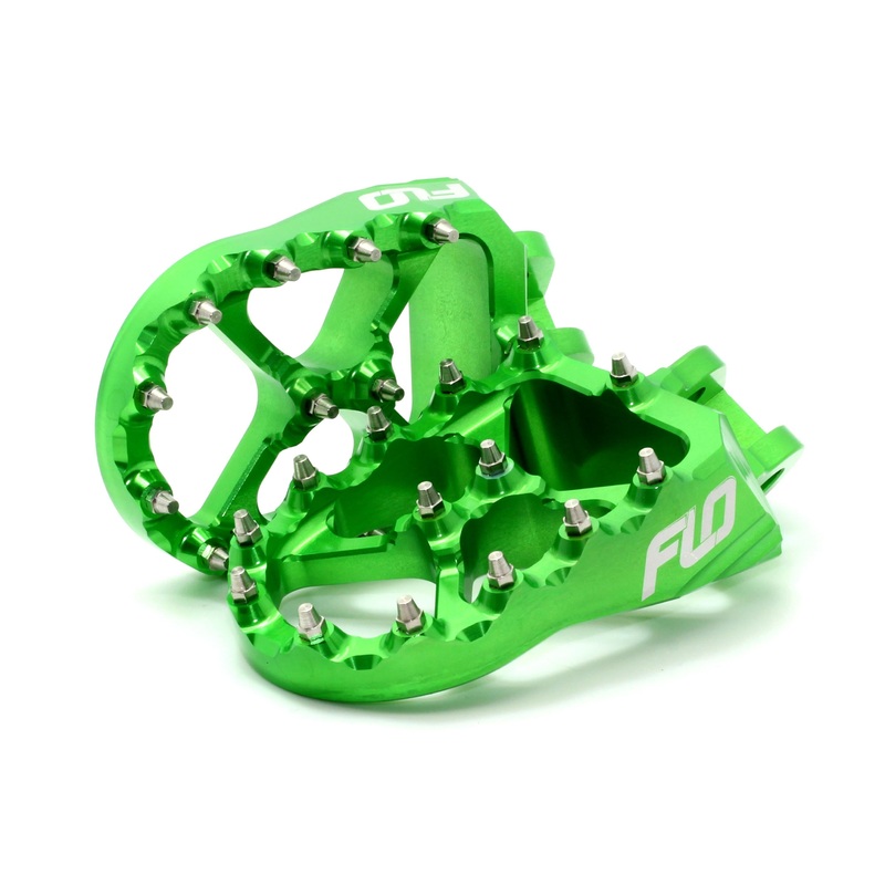 Flo Motorsports Pro Series Footpegs – Green FPEG-792G