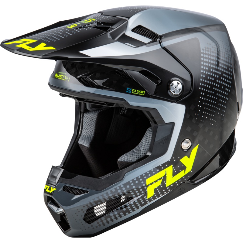 Fly Racing 73-4464S Formula S Carbon Protocol Hlmt Black Carbon/Grey/Hi-Vis Sm