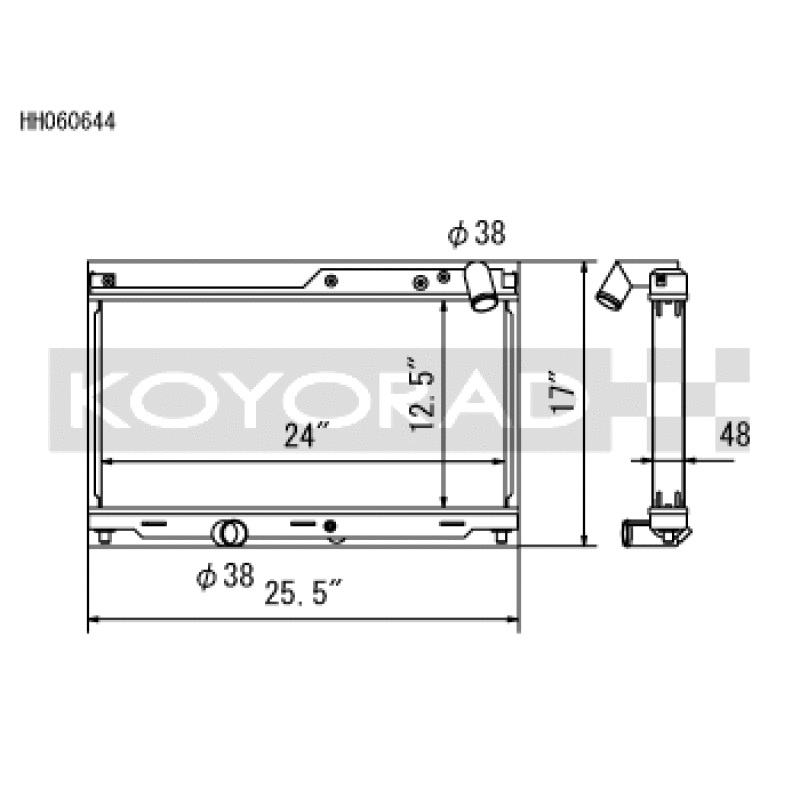 Koyo 93-95 Mazda RX-7 1.3L Turbo Radiator